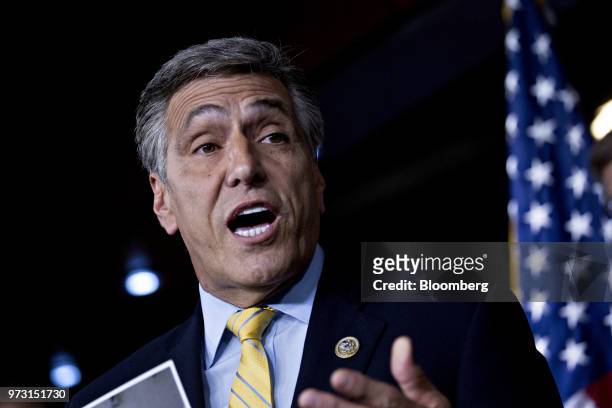 Representative Lou Barletta, a Republican from Pennsylvania, speaks during a news conference on Capitol Hill in Washington, D.C., U.S., on Wednesday,...