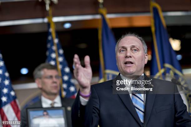 House Majority Whip Steve Scalise, a Republican from Louisiana, speaks during a news conference on Capitol Hill in Washington, D.C., U.S., on...