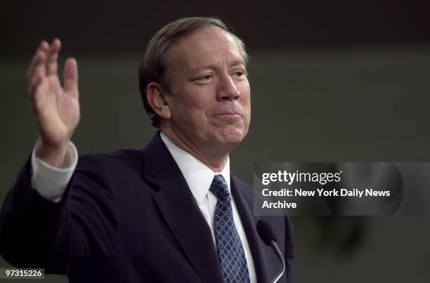 Gov. Geroge Pataki speaks at the swearing in ceremony of Marty Markowitz, the 17th Brooklyn Borough President.