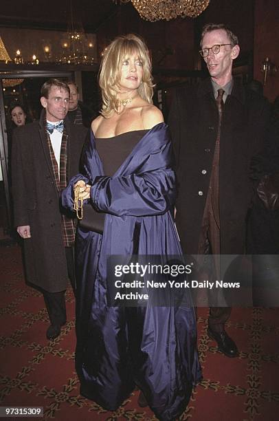 Goldie Hawn attending the premiere of the movie "Everyone Says I Love You" at the Ziegfeld Theater. Opening benefited the American Foundation for...