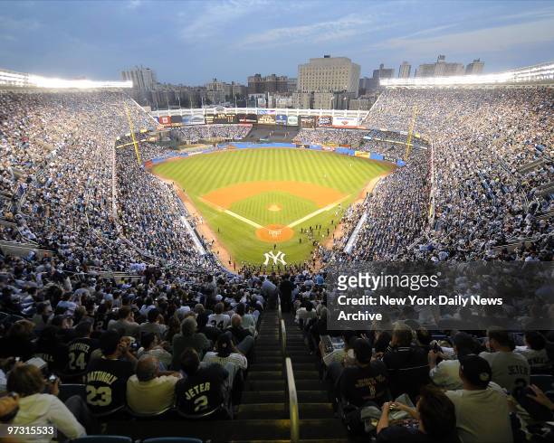 New York Yankees vs Baltimore Orioles. Opening ceremony of final Game at Yankee Stadium.