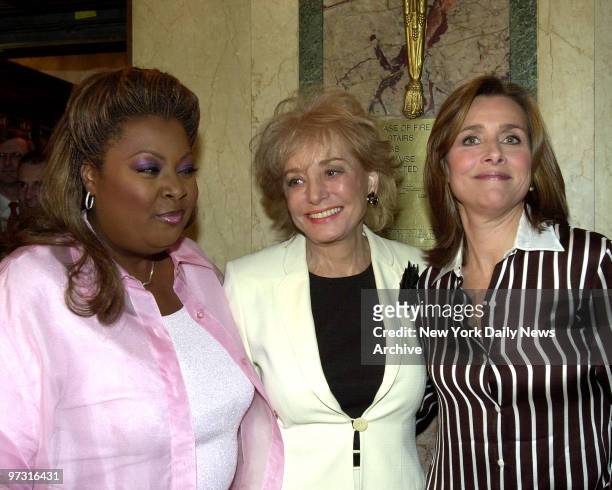 Star Jones, Barbara Walters, and Meredith Vieira , co-hosts of TV's "The View," get together at the Plaza Hotel, where they were among the honorees...