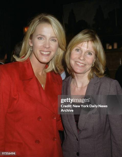 Deborah Norville and Donna Hanover get together at Le Cirque for a post-screening party for the movie "Two Family House."