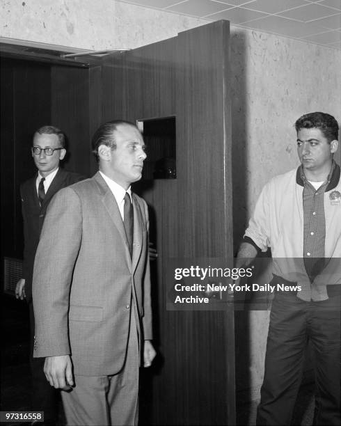 Joseph "Joey" Gallo, also known as "Crazy Joe" and "Joe The Blond", leaves Supreme Court Grand Jury room in Brooklyn.