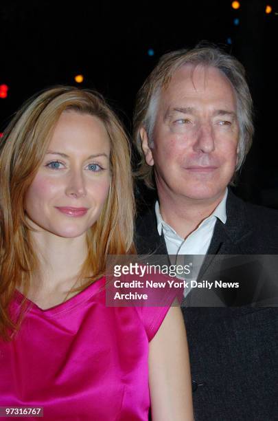 Megan Dodds and Alan Rickman are at the Bowery Bar for the opening night party of the play "My Name is Rachel Corrie." Dodds stars in the show, which...