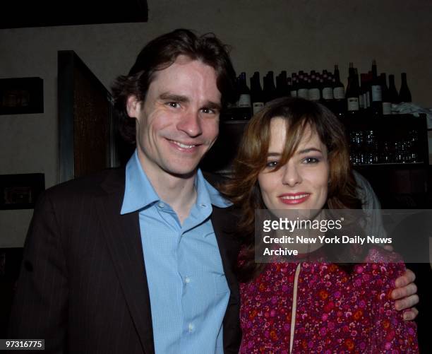 Stars Robert Sean Leonard and Parker Posey are on hand for the opening night party for their play "Fifth of July" at the West Bank Cafe on W. 42nd St.
