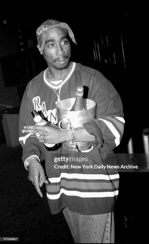 Tupac Shakur attend Fashion Week finale party at Club Expo.,
