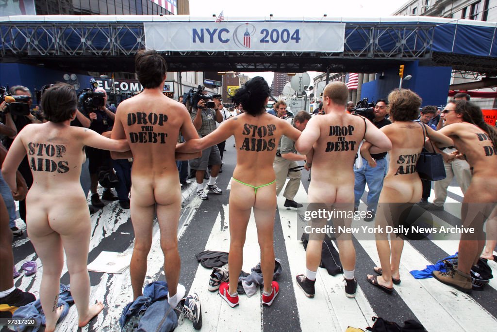 Members of the AIDS awareness group ACT UP bare their sentim