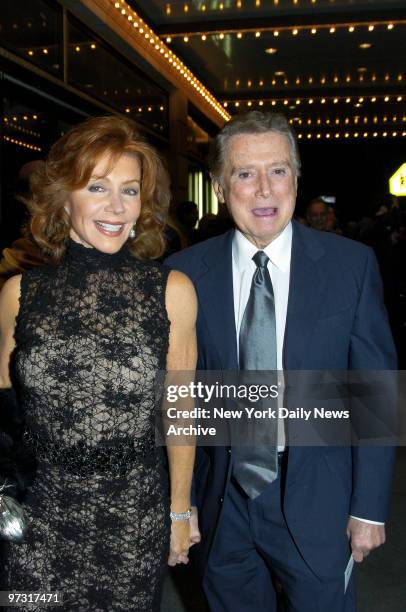 Joy and Regis Philbin arrive for the opening night performance of the revival of Neil Simon's play, "The Odd Couple," at the Brooks Atkinson Theatre...