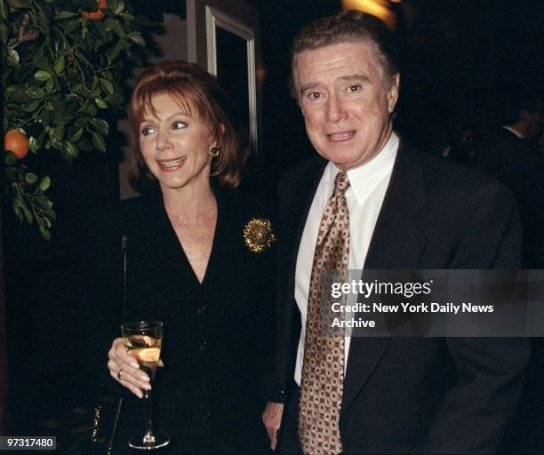 Joy and Regis Philbin attending author Dominick Dunne bookparty for "Another City, Not My Own" at LeCirque.