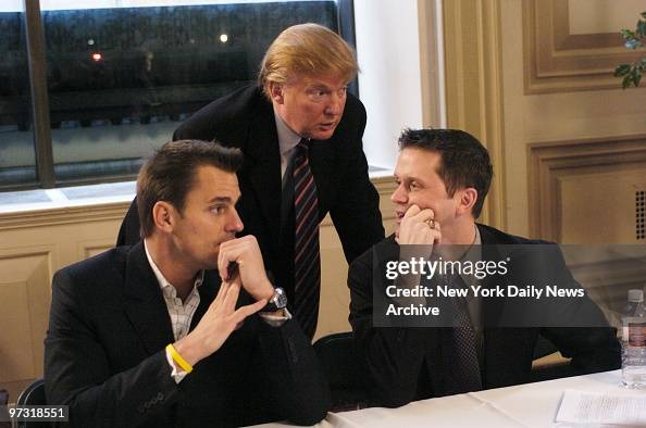 Bill Rancic Apprentice Donald Trump talks with former