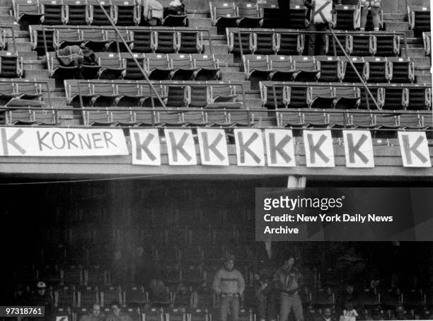 New York Mets' Dwight Gooden's "K" corner.