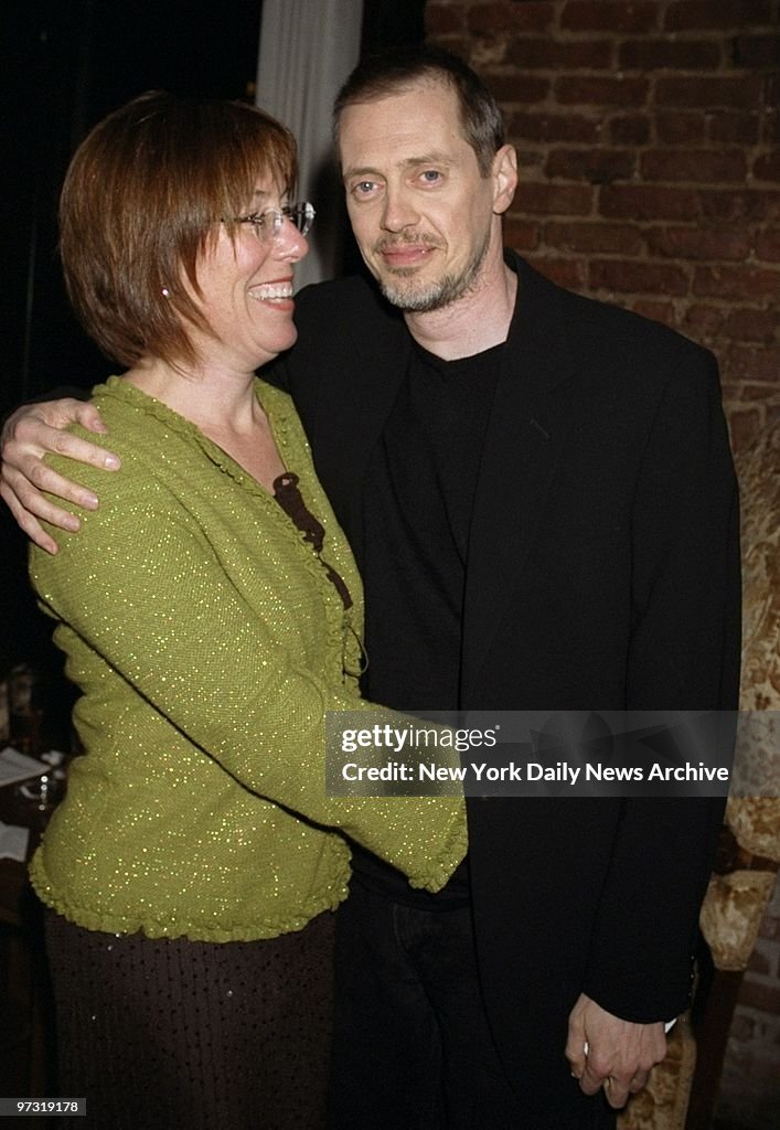 Steve Buscemi and wife Jo are on hand at a party at the Zanz