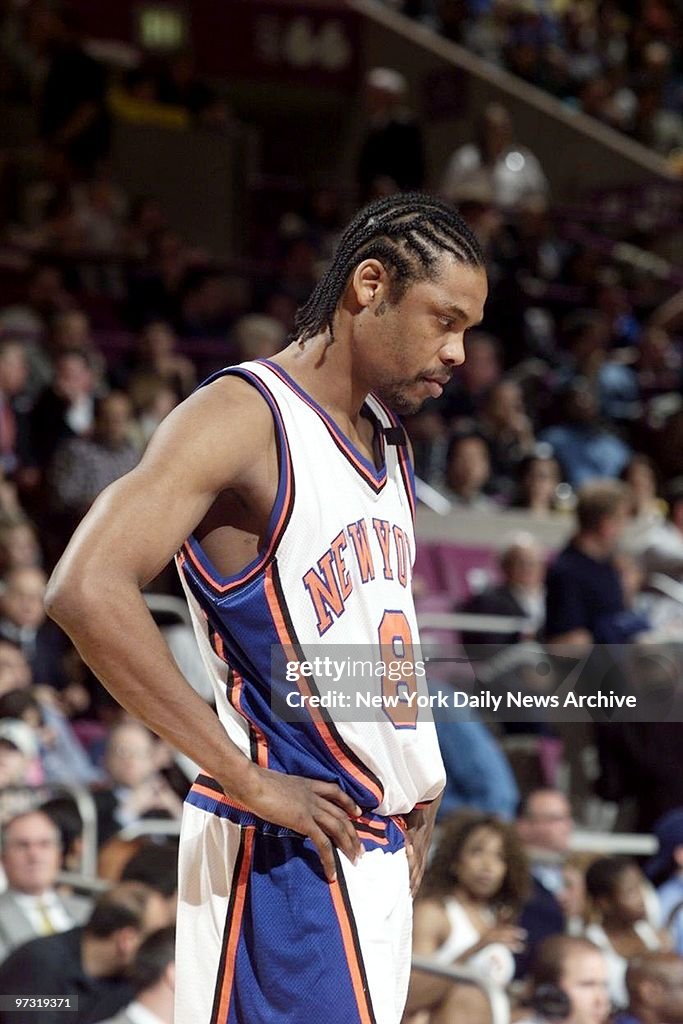 New York Knicks' Latrell Sprewell in game against the Boston