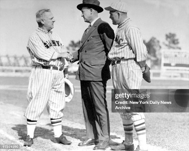 Ty Cobb, John McGraw and Roger Hornsby.