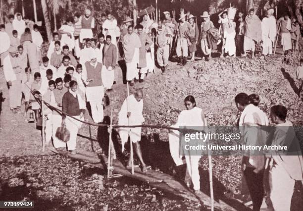 Mohandas Karamchand Gandhi. Touring India during the partition riots following Independence 1947. Gandhi . Was the preeminent leader of the Indian...