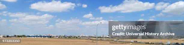 The city skyline of Beersheba in the Negev Desert of southern Israel.