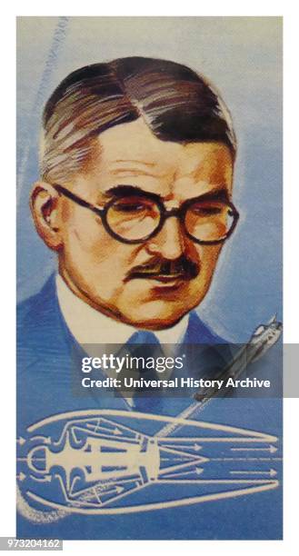 Brooke Bond collectors tea card. Depicting: Air Commodore Sir Frank Whittle . Royal Air Force engineer air officer. He is credited with...