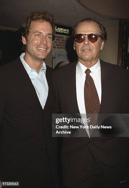 Greg Kinnear and Jack Nicholson arrive for the premiere of "As Good As It Gets." They star in the film.