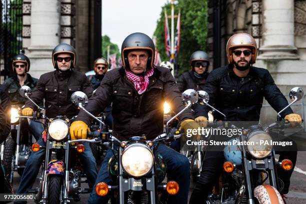 Elephant Family's 'Concours dâÃ©lÃ©phantâ made up of a customised fleet of Royal Enfield bikes, Ambassador cars and a tuk tuk parading through...