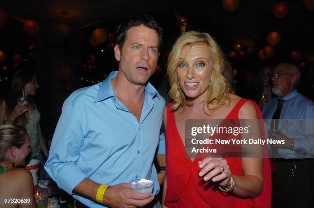 Greg Kinnear and Toni Collette get together at the after-party following the New York premiere of the movie "Little Miss Sunshine" at the 79th St....