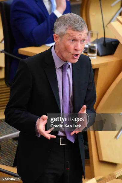 Scottish Liberal Democrat Willie Rennie leads a Liberal Democrat debate in the Scottish Parliament on Finance, which concentrated on the...