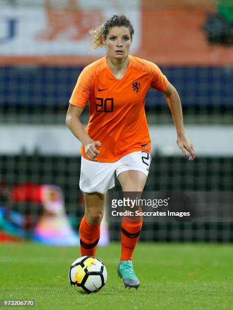 Dominique Janssen of Holland Women during the World Cup Qualifier Women match between Holland v Slovakia at the Abe Lenstra Stadium on June 12, 2018...