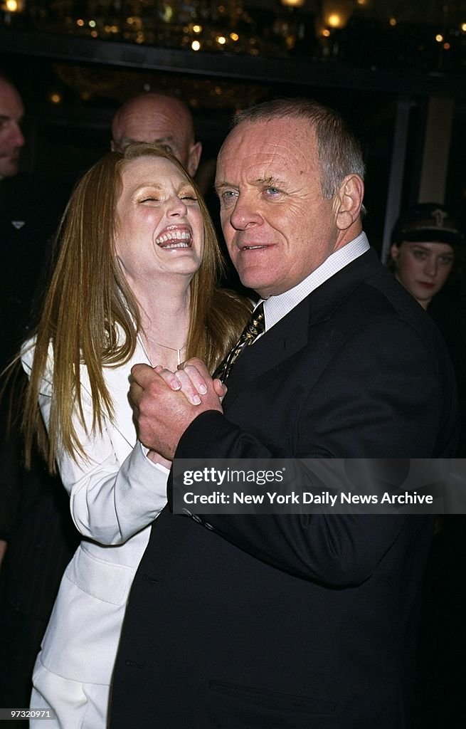 Julianne Moore and Anthony Hopkins get together at the New Y