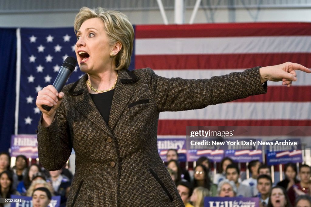 Democratic presidential candidate Sen. Hillary Rodham Clinto