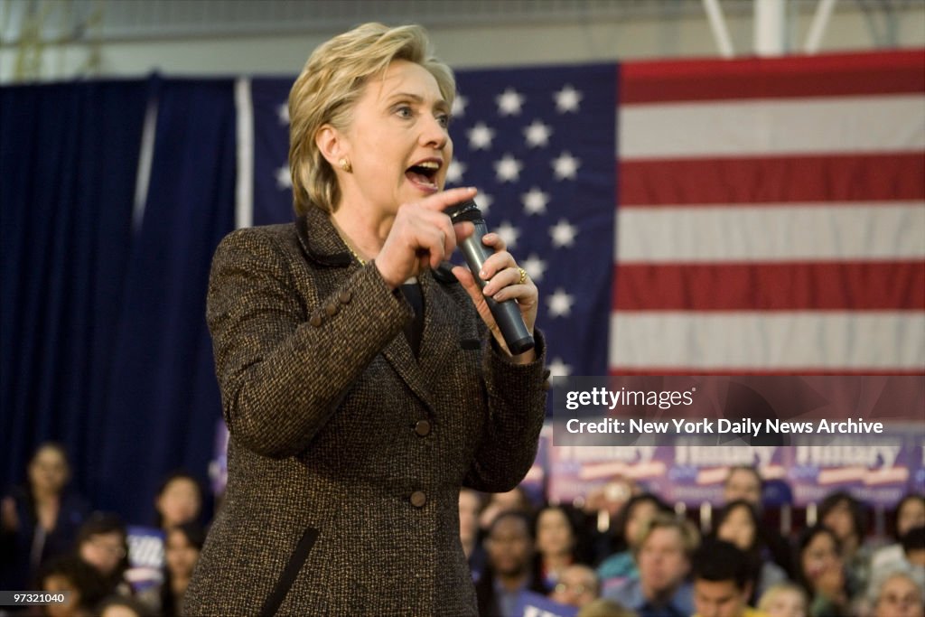 Democratic presidential candidate Sen. Hillary Rodham Clinto