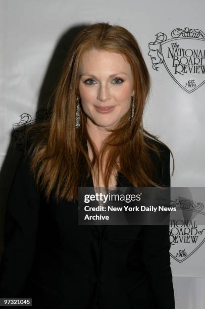 Julianne Moore is on hand at Tavern on the Green where the National Board of Review held its annual awards gala. She won Best Actress for her...