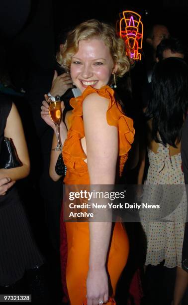 Gretchen Mol is on hand at the Guggenheim Museum for the second annual Artist's Ball hosted by the Young Collectors Council and sponsored by Dior.