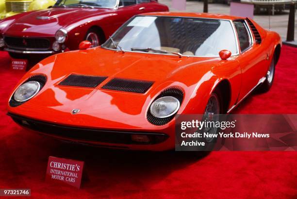 Streamlining is back in style at Rockefeller Center where more than 40 rare automobiles are on display for Christie's collectors' car auction. Shown...