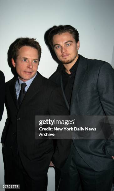 Michael J. Fox and Leonardo DiCaprio get together at "A Funny Thing Happened on the Way to Cure Parkinson's...," an evening of comedy at the...