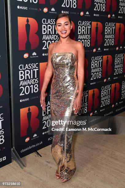 Montana Brown attends the 2018 Classic BRIT Awards held at Royal Albert Hall on June 13, 2018 in London, England.