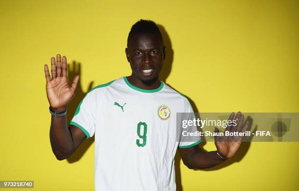 Mame Diouf of Senegal poses for a portrait during the official FIFA World Cup 2018 portrait session at the team hotel on June 13, 2018 in Kaluga,...