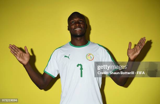 Moussa Sow of Senegal poses for a portrait during the official FIFA World Cup 2018 portrait session at the team hotel on June 13, 2018 in Kaluga,...