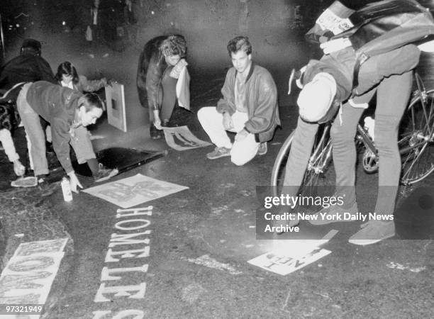 Street graffiti artists at Astor Place.