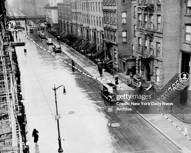 Street where Judge John F. O'Neill was stabbed twice in the back by an assassin while waiting for a bus. The assassin stole legal papers. O'Neill...