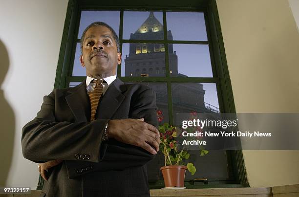 Justice Leland DeGrasse outside his chambers at 60 Center St.