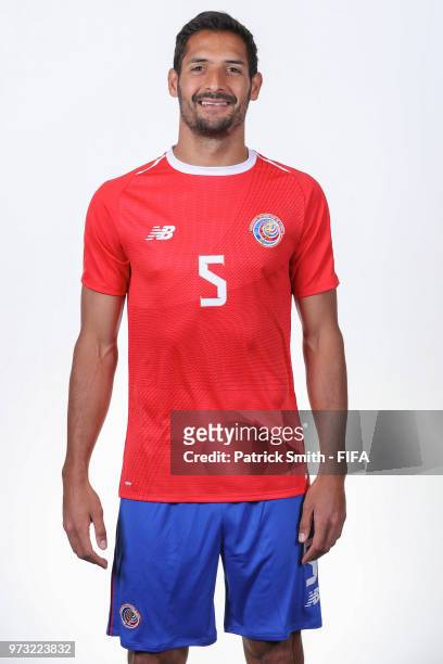 Celso Borges of Costa Rica poses for a portrait during the official FIFA World Cup 2018 portrait session at the Hilton Saint Petersburg ExpoForum on...