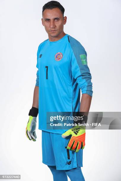 Keylor Navas of Costa Rica poses for a portrait during the official FIFA World Cup 2018 portrait session at the Hilton Saint Petersburg ExpoForum on...