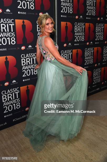 Charlotte Hawkins attends the 2018 Classic BRIT Awards held at Royal Albert Hall on June 13, 2018 in London, England.