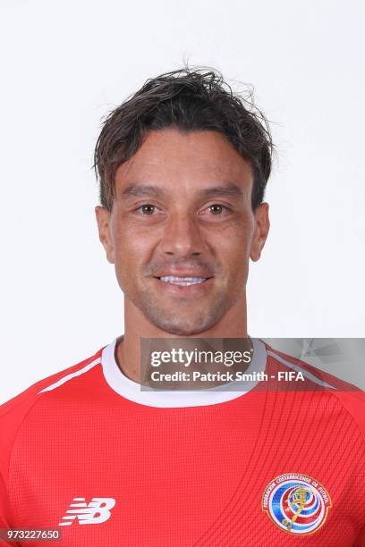Christian Bolanos of Costa Rica poses for a portrait during the official FIFA World Cup 2018 portrait session at the Hilton Saint Petersburg...