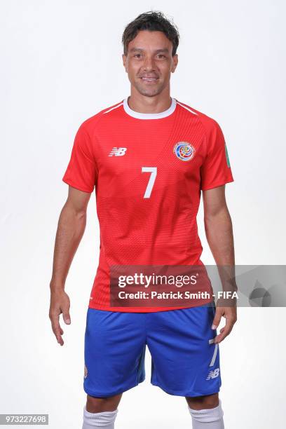 Christian Bolanos of Costa Rica poses for a portrait during the official FIFA World Cup 2018 portrait session at the Hilton Saint Petersburg...