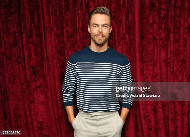 Personality and dancer Derek Hough visits the SiriusXM Studios on June 13, 2018 in New York City.