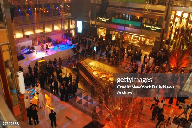 Guests attend the grand opening celebration of the Time Warner Center at Columbus Circle. The black-tie gala marks the completion of the 80 story,...