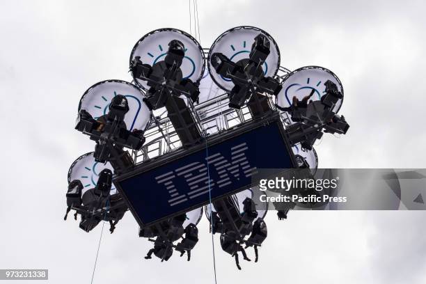 Transporting clients in the clouds at CeBIT , the largest international computer expo, held annually on the Hanover fairground, Germany. It is...