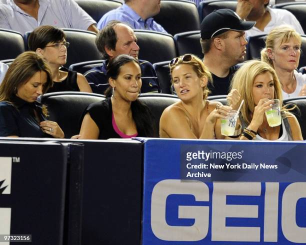 New York Yankees vs. Toronto Bluejays at Yankee Stadium. Some of Yankee wives club, Karen Burnett , Amber Sabathia , Kate Hudson and Michelle Damon...
