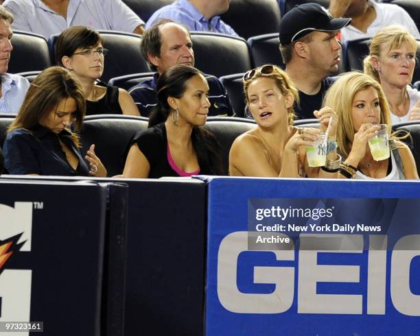 New York Yankees vs. Toronto Bluejays at Yankee Stadium. Some of Yankee wives club, Karen Burnett , Amber Sabathia , Kate Hudson and Michelle Damon...